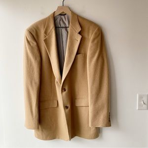 vintage hart schaffner & marx tan 100% camel hair sport coat jacket size 42R